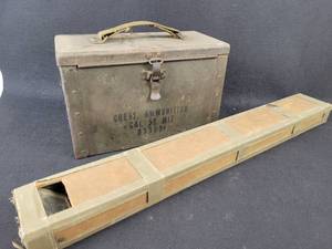 lot 966 image: WW2 50 Cal Ammunition Box and Periscope