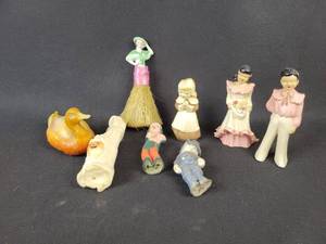 lot 1052 image: Vintage Candles (Duck, Halloween, Thanksgiving) and Figures