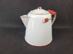 lot 1057 image: Vintage Enamel Coffee Pot