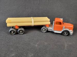 lot 963 image: HUBLEY Kiddie Toy Logging Truck Diecast Toy - Model No. 492 & 493
