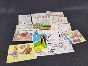 lot 1084 image: 1940s & 1950s Funny  Comic Postcards