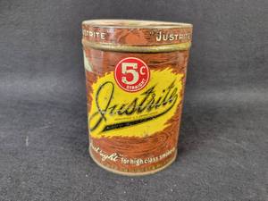 lot 1016 image: Vintage Justrite Tobacco Tin - Worch Cigar Co. St. Paul, MN