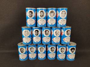 lot 970 image: (15) Vintage Tin RC Cola Football Soda Cans - Most are Northland Beverages North Mankato, MN