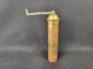 lot 982 image: Vintage Brass Greek Coffee  Spice Mill