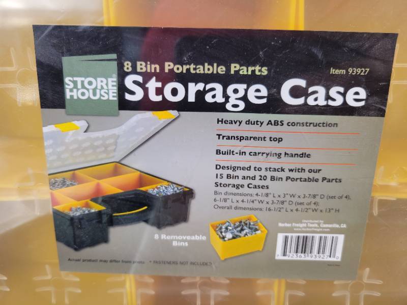 8 Bin Portable Parts Storage Case