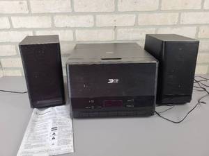 lot 560 image: Blackweb 3-CD Bluetooth Stereo System - Looks Unused - No Power Supply, Untested - NO SHIPPING