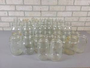 lot 583 image: (18) Quart Mason Jars and (16) Pint Mason Jars - NO SHIPPING