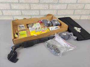 lot 589 image: Lot of Fishing Tackle, Fillet Knife and More