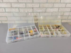 lot 590 image: (2) Organizers with Lots of Fishing Tackle