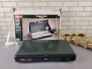 lot 592 image: New Coleman 2-Burner Propane Stove - Model No. 5430B700