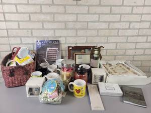 lot 597 image: Large Lot of Mugs, frames and Dcor - Most appear New - NO SHIPPING