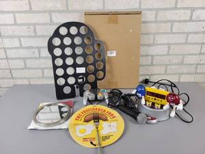 lot 604 image: M&Ms Digital Clock Radio (Works), Rock Band Microphone, The Freeloader Fork and More - NO SHIPPING