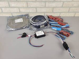 lot 613 image: (2) Rolls of 12V LED Strips (Part No. FS-5050-30RGB-68), LED Signal Amplifier and Assorted Connectors