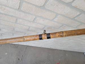 lot 634 image: Antique Homemade Cane Fishing Pole - Approx. 128 Long - NO SHIPPING