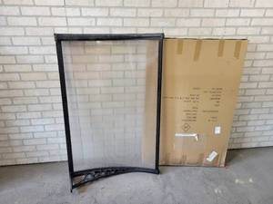 lot 635 image: (2) Poly Door Canopies - (1) New in Box, other is Assembled but never used - NO SHIPPING