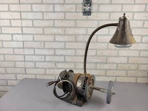 lot 663 image: Single 6 Bench Grinder with Light - Tested and Works - NO SHIPPING