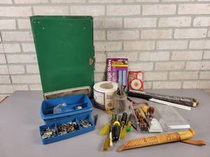 lot 702 image: Coleman Camp Stove, Hand Tools, Fillet Knife and More - NO SHIPPING