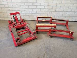 lot 729 image: LARIN Model No. LATV-J 1500# MotorcycleATV Jack and (2) Dollies - NO SHIPPING