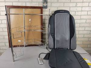 lot 735 image: Homedics Massaging Pad (works), Shelf and frame - NO SHIPPING