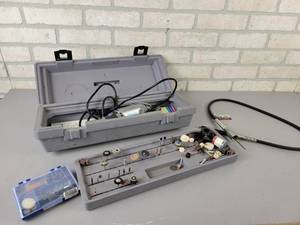 lot 780 image: DREMEL 3000 Variable Speed with Case, Bits and Flex Shaft - Tested and Works