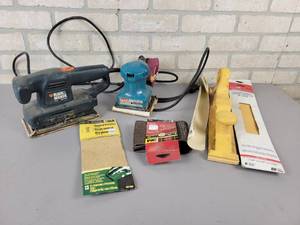 lot 783 image: Makita Palm Sander, Black & Decker Sander and More - Tested and Working