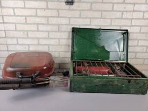 lot 817 image: Coleman 413E Camping Grill and Master Cook Grill with Tools - NO SHIPPING
