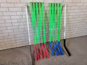 lot 840 image: (12) DOM Junior Floor Hockey Sticks - NO SHIPPING