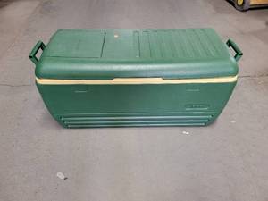 lot 854 image: 120 Quart Igloo Chest Cooler - NO SHIPPING