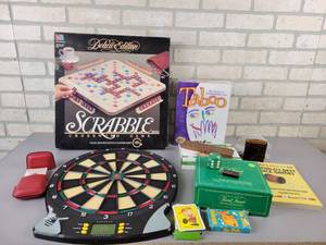 lot 873 image: Deluxe Edition Scrabble, Dice Games, Sealed Taboo and More