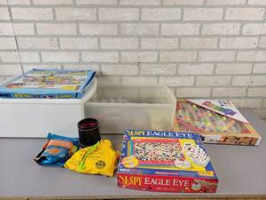 lot 874 image: ColorKu Game, Dominoes, Dice Cup and More