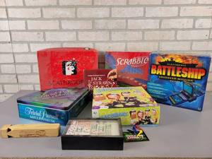 lot 875 image: Electronic Battleship Advanced Mission, Scattegories, Trivial Pursuit and More