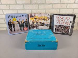 lot 893 image: Friends Trivia Game, Cheers Game, Trivial Pursuit and How to Host a Murder (sealed)