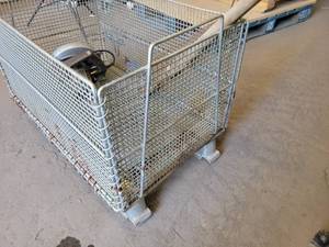 lot 802 image: Steel Wire Crate and More - NO SHIPPING