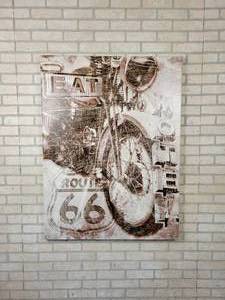 lot 56 image: Route 66 Stretched Canvas Print - NO SHIPPING