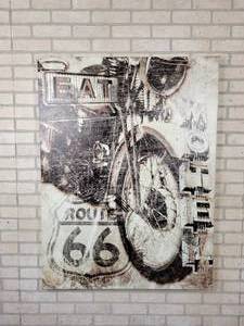 lot 57 image: Route 66 Stretched Canvas Print - NO SHIPPING