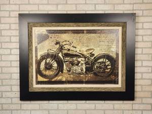 lot 58 image: Pair of Framed Motorcycle Prints - NO SHIPPING