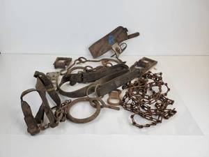 lot 72 image: Lot of Horse Tack, Cast Iron Pieces and Parts, and More