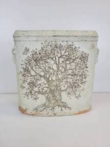 lot 78 image: Distressed Terra Cotta VasePlanter - NO SHIPPING