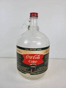 lot 82 image: Vintage Coca-Cola One Gallon Glass Jar - Once Contained Syrup for Mixing Coke at Soda Fountains - NO SHIPPING
