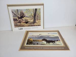 lot 107 image: Pair of Art Print Portfolios of Remingtons WildlifeGame Art Collections - (9) Prints Total