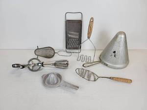 lot 156 image: Lot of Vintage Kitchen Utensils and Tools