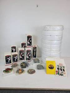 lot 184 image: Large Lot of NOS Hallmark Keepsakes Ornaments, John Deere Ornaments, Little Farm Hands Collector Plates, and More