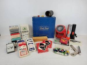 lot 211 image: Lot of Vintage Games, Playing Cards, Note Pads, and More