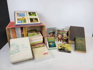 lot 213 image: Lot of Vintage & Antique Books and Stationery Sets - NO SHIPPING