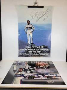 lot 219 image: Pair of Posters - Dale Earnhardt King of the HillUnocal 76 and Dale JuniorACDelco