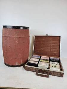 lot 230 image: Nail Keg and Case of Cassette Tapes - Led Zeppelin, Stevie Nicks, Joan Jett, ZZ Top, and More NO SHIPPING