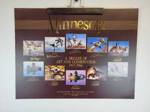 lot 231 image: Minnesota Migratory Waterfowl Stamp Anniversary Print - 921980