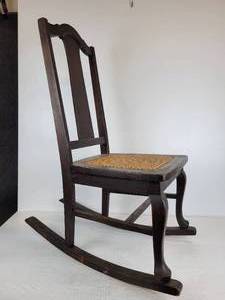 lot 264 image: Vintage Webster Rocking Chair with Caned Seat - #126-3 - NO SHIPPING