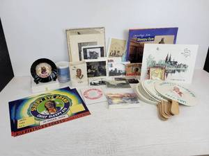 lot 271 image: Large Collection of Sleepy Eye Collectible Photo Postcard Prints, Egg Crate Labels, Fans from 1997 Celebration, and More
