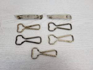 lot 93A image: Lot of (7) Vintage Beer Bottle Openers from Minnesota Breweries - Hamms, Hauenstein, Schells, Gluek, Kato